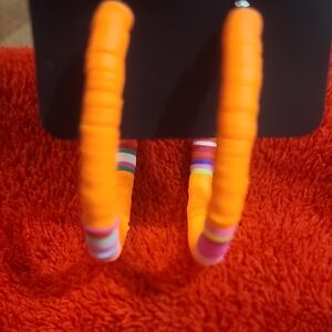 Paparazzi Vibrant Orange and Multicolor Earrings